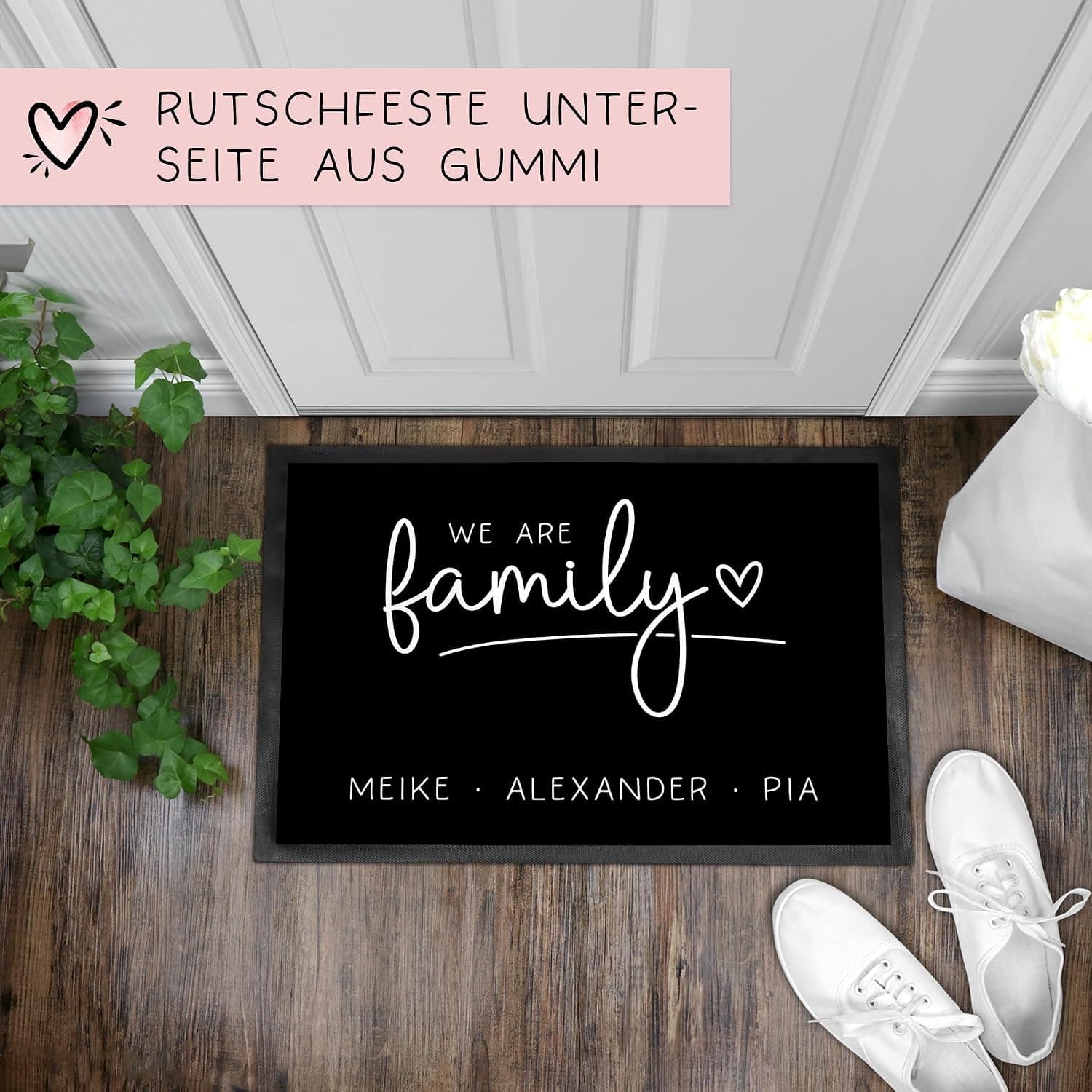 Felpudo Personalizado «We Are Family» con Nombres, foto 3