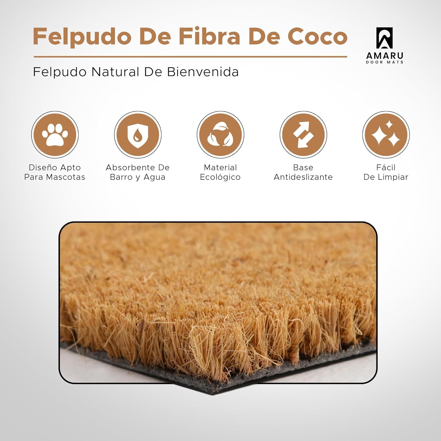 Felpudo de coco con huellas de perro para casa nueva, foto 3