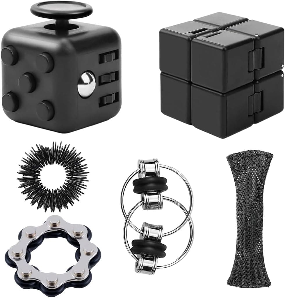 Pack de seis cubos antiestrés con distintos módulos