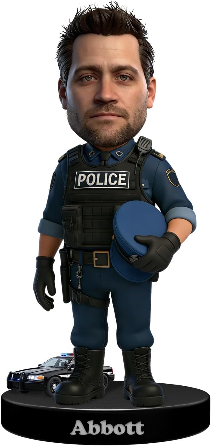 Figurina plana de acrílico con un dibujo en estilo cartoon a partir de una foto