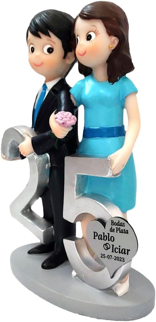 Figura de Novios Grabada para 25 Aniversario, foto 2