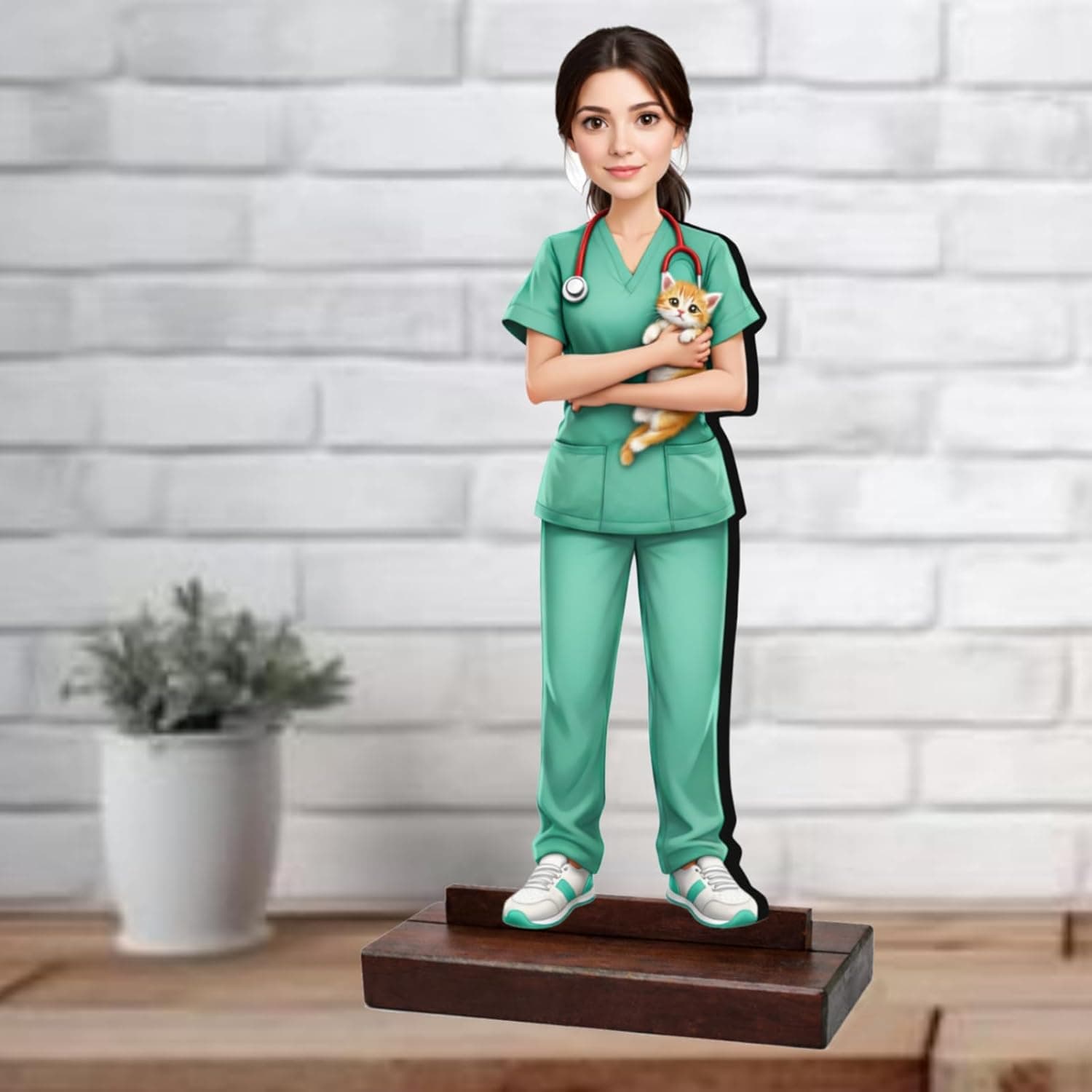 Figura personalizada con foto para sanitarios, en madera, foto 3
