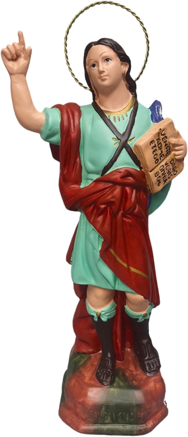 Figura de San Pancracio en resina policromada a mano