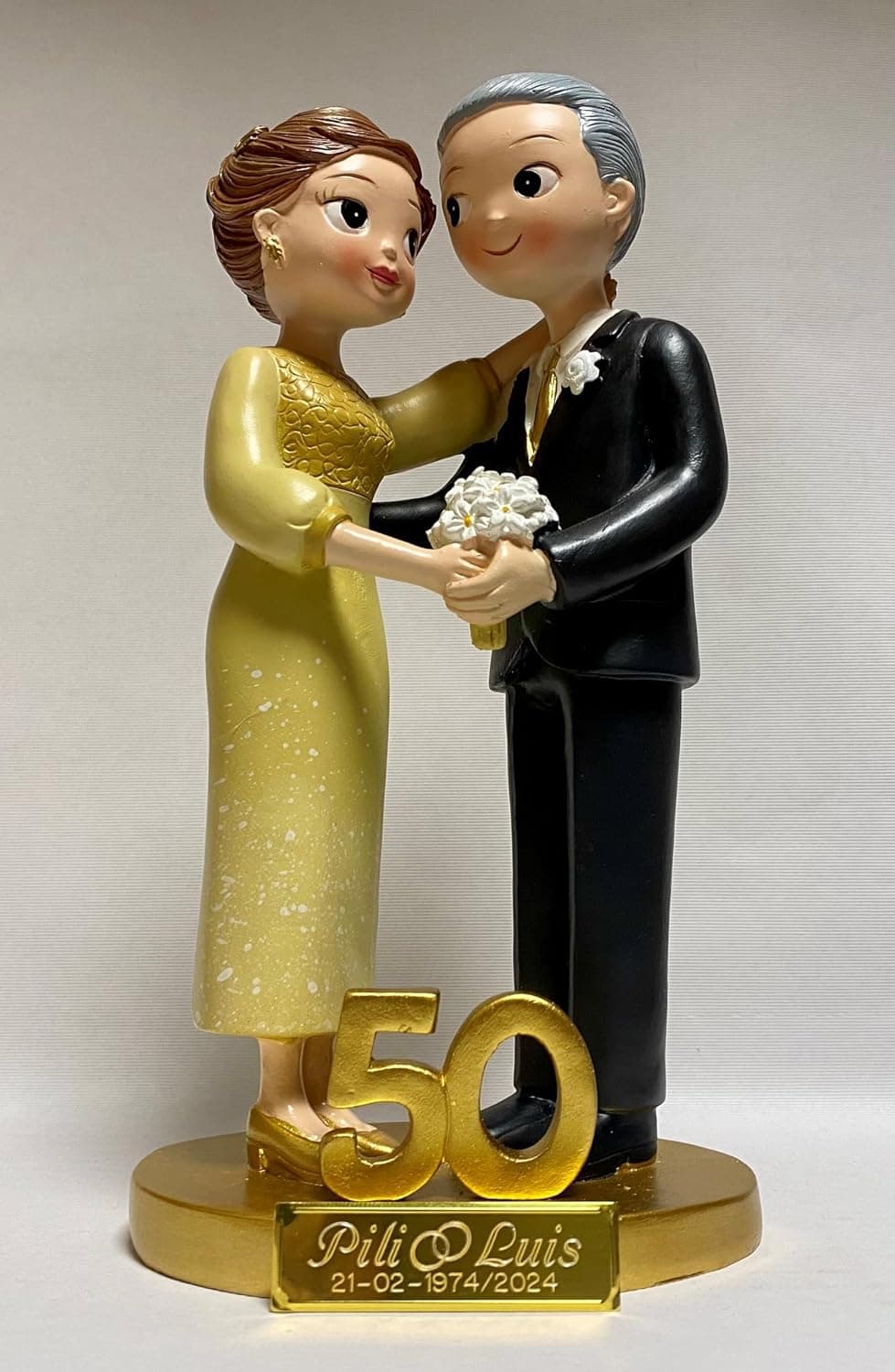 Figurita para Tarta de Bodas de Oro Grabada, foto 2