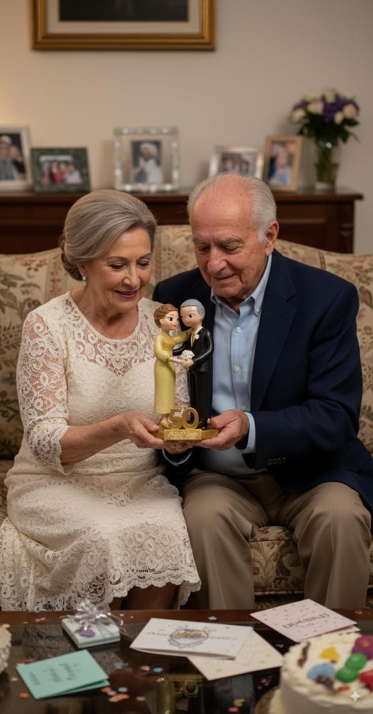 Figurita para Tarta de Bodas de Oro Grabada, foto 3