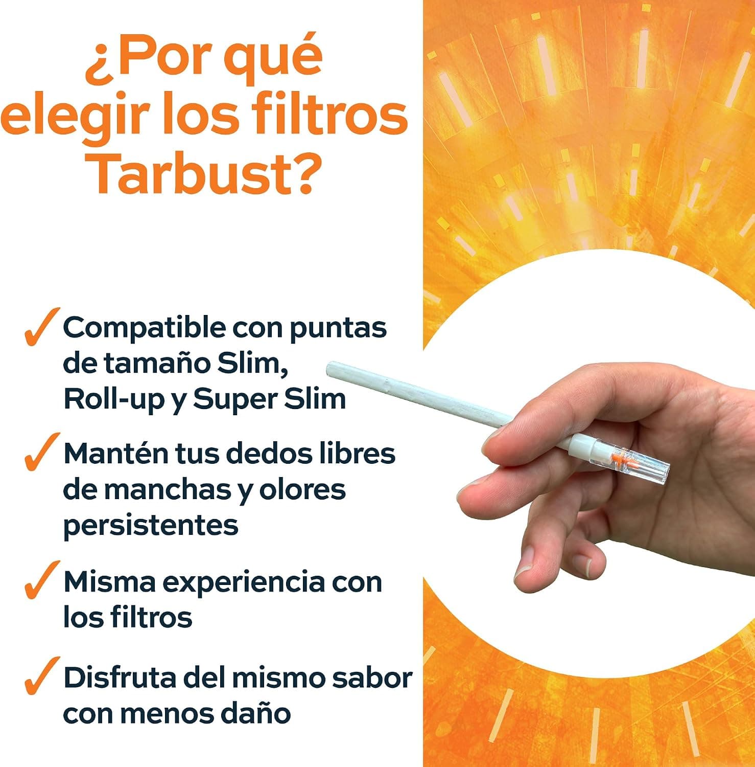 Filtros antialquitrán para cigarrillos slim con adaptadores, foto 3