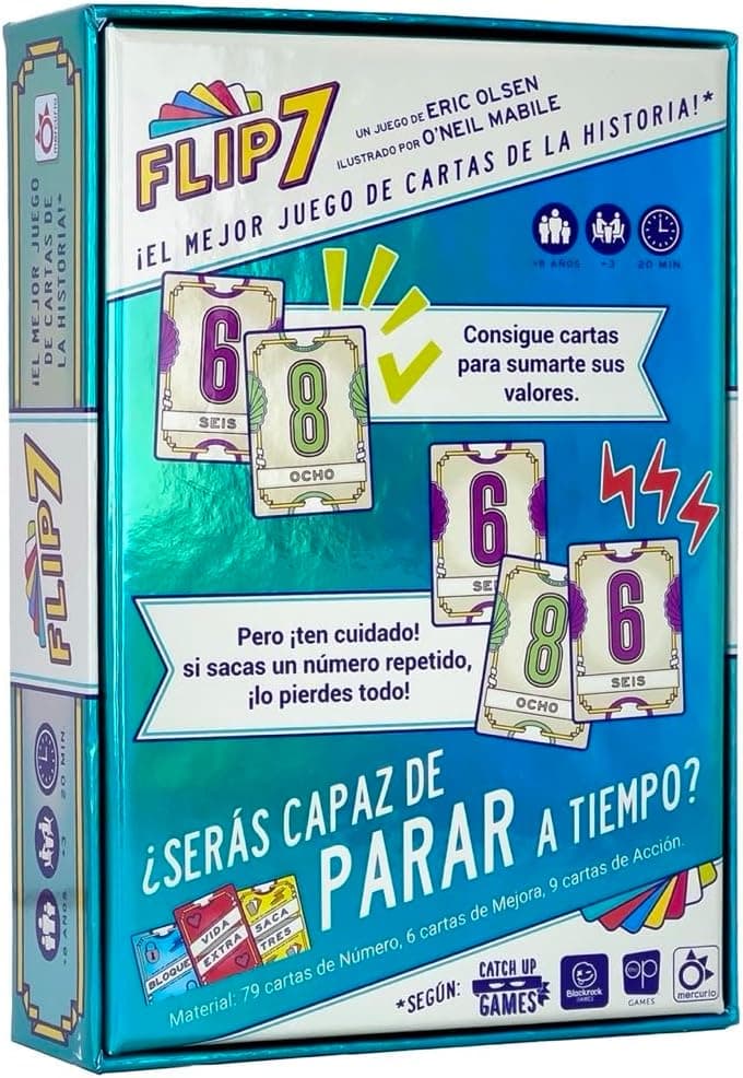 Cartas numeradas del juego Flip 7