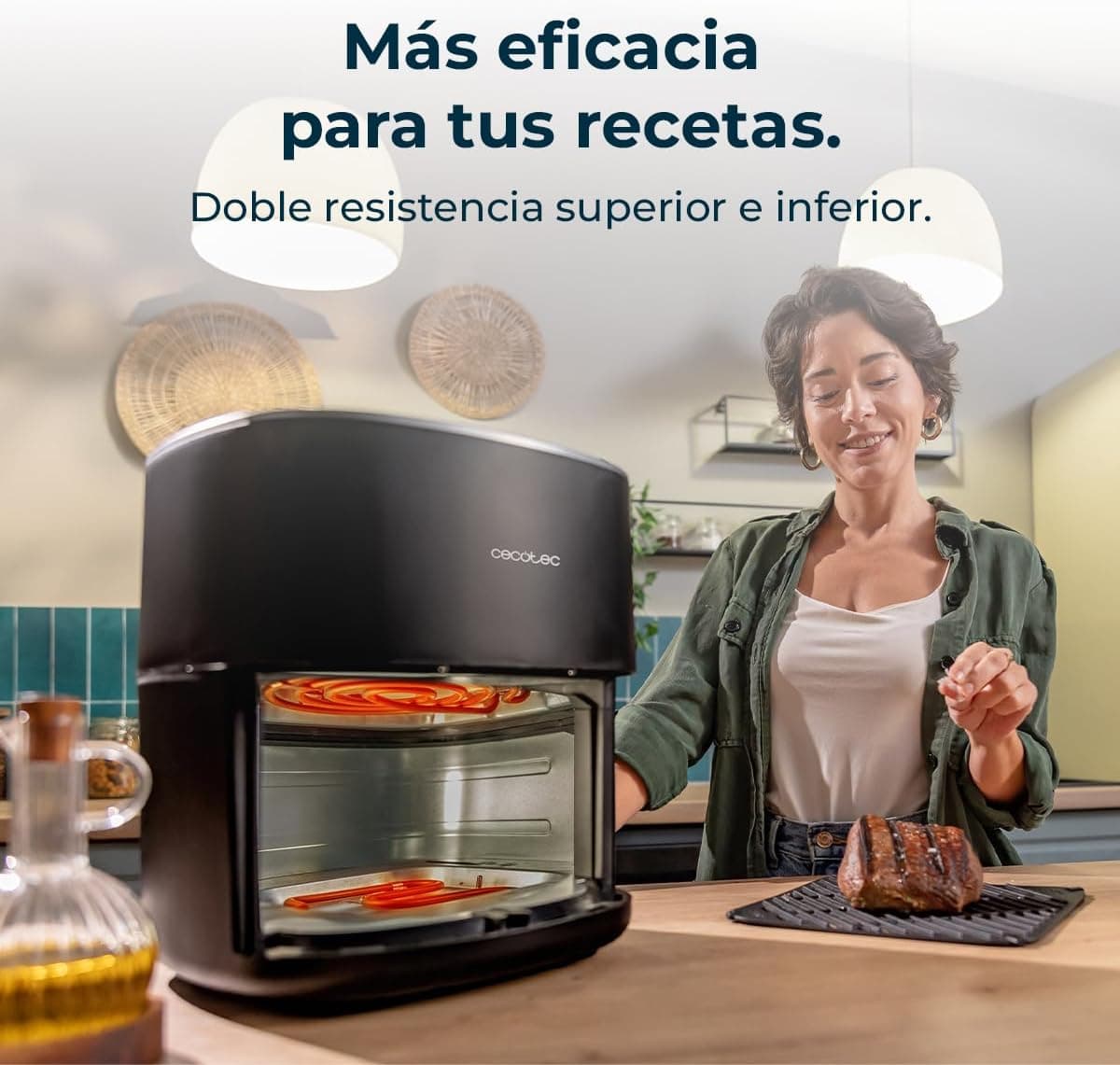 Freidora de aire con grill Cecotec Cecofry Duoheat 6500, foto 3