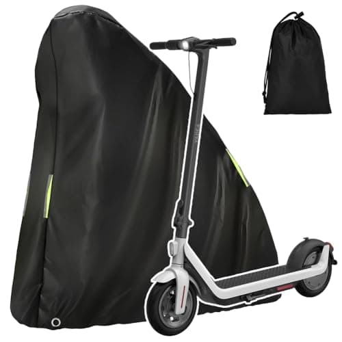 Funda flintronic cubriendo un patinete eléctrico aparcado