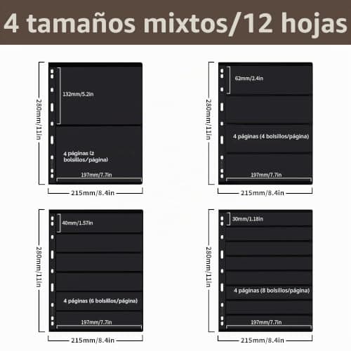 Página con bolsillos de gran tamaño