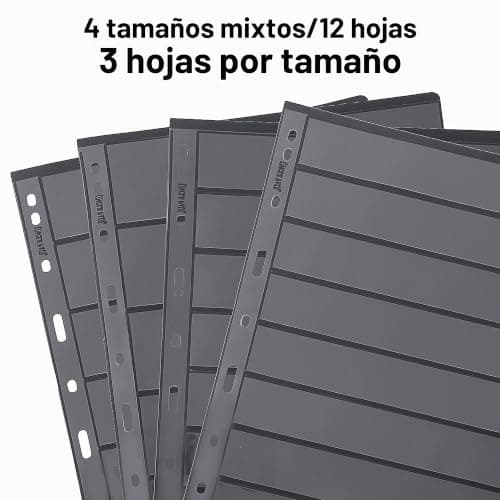 Sellos colocados en los bolsillos transparentes
