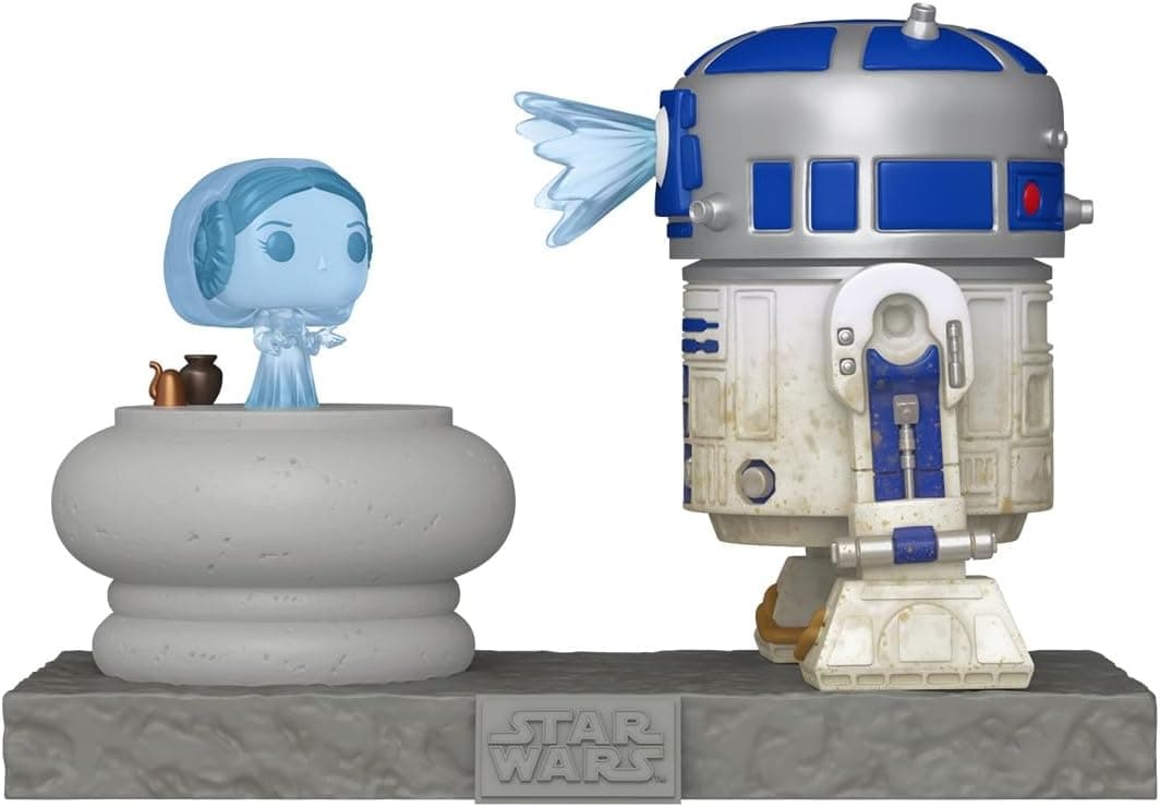 Funko Pop! Deluxe R2-D2 con el holograma de Leia