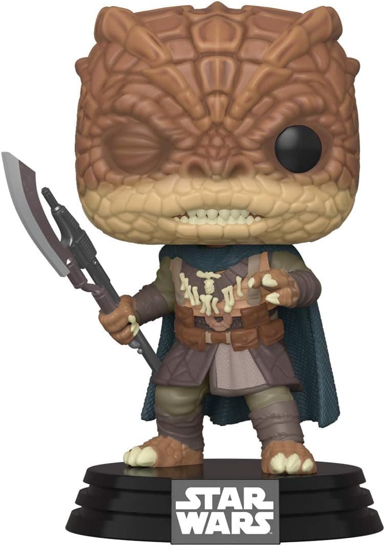 Figura Funko Pop del matón Trandoshan de The Mandalorian, con su piel escamosa característica