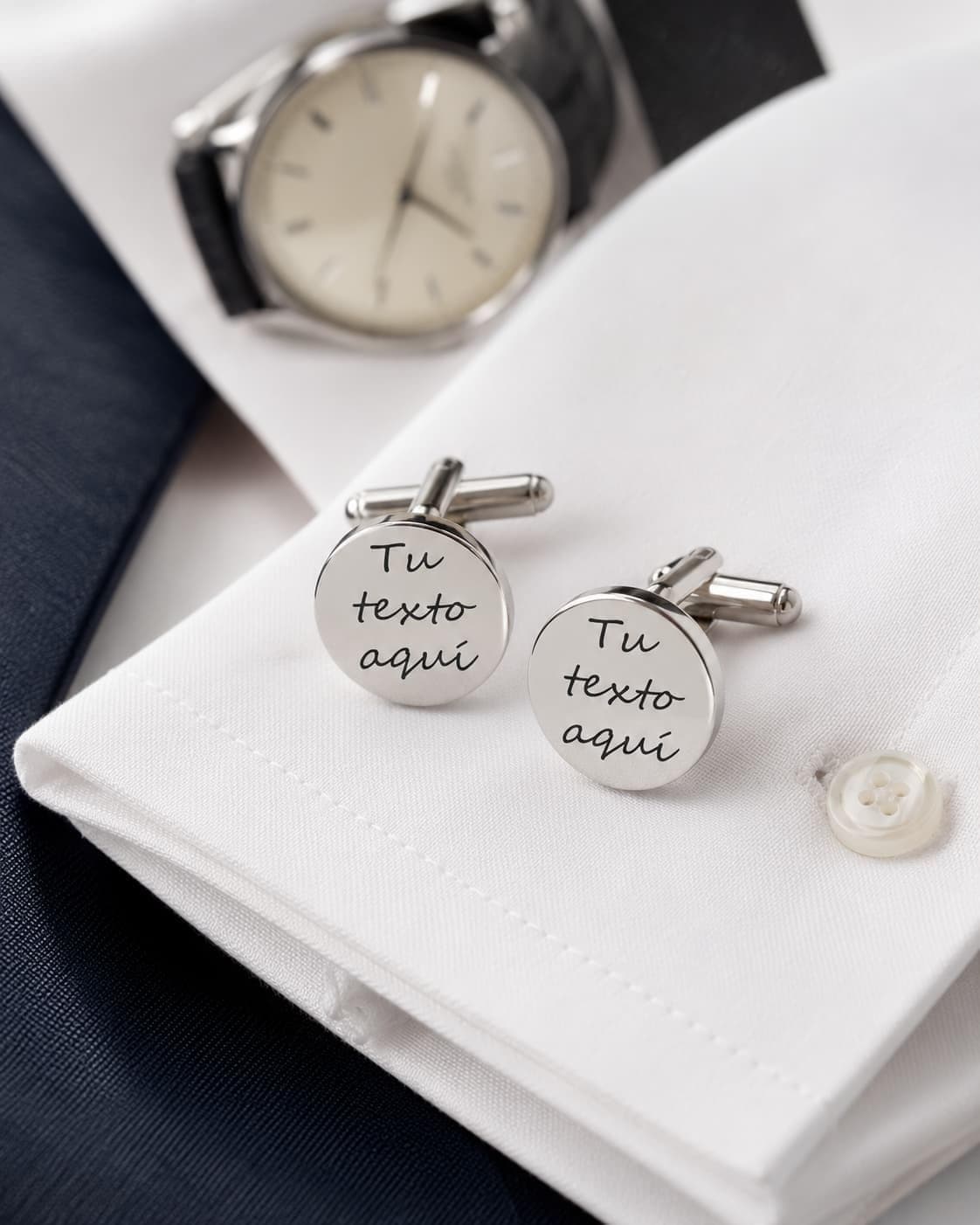 Gemelos personalizados con grabado para boda, foto 3