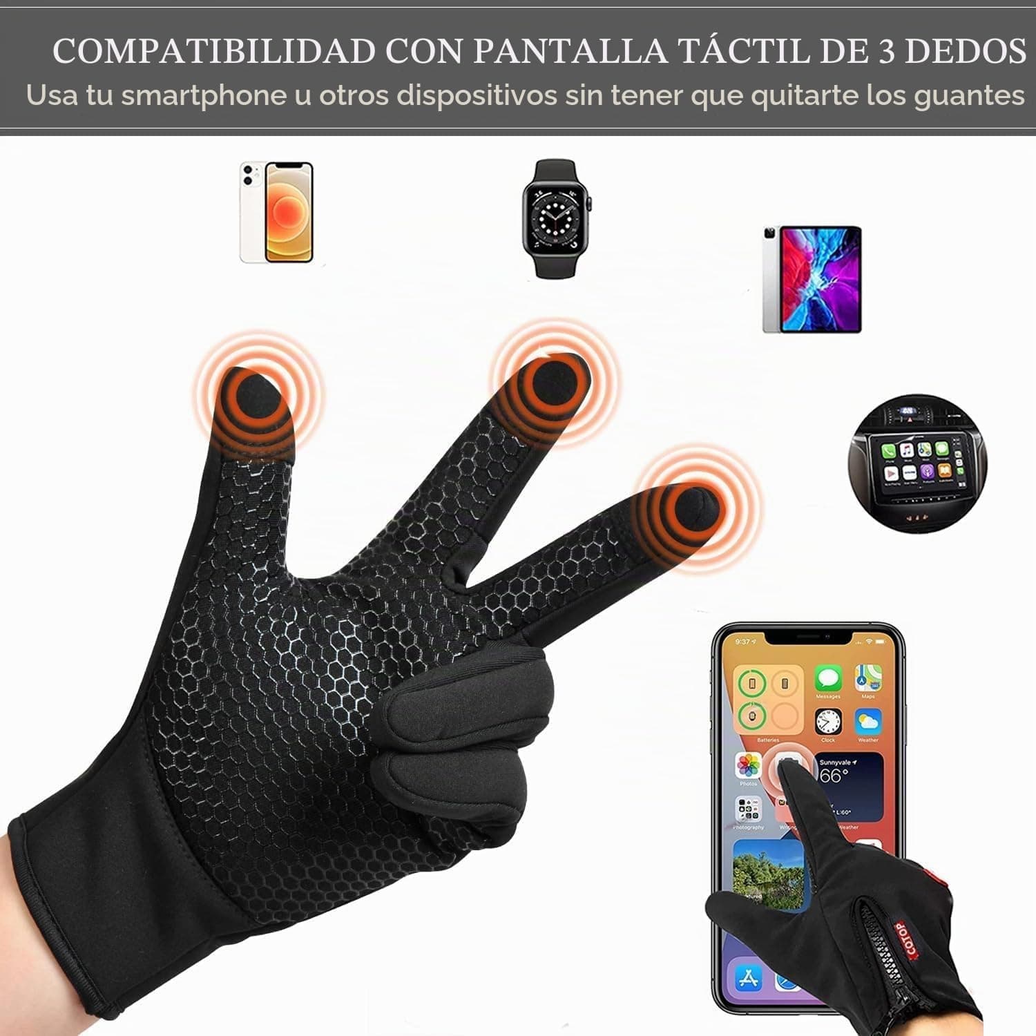 Guantes de Invierno con Pantalla Táctil para Ciclismo, foto 2