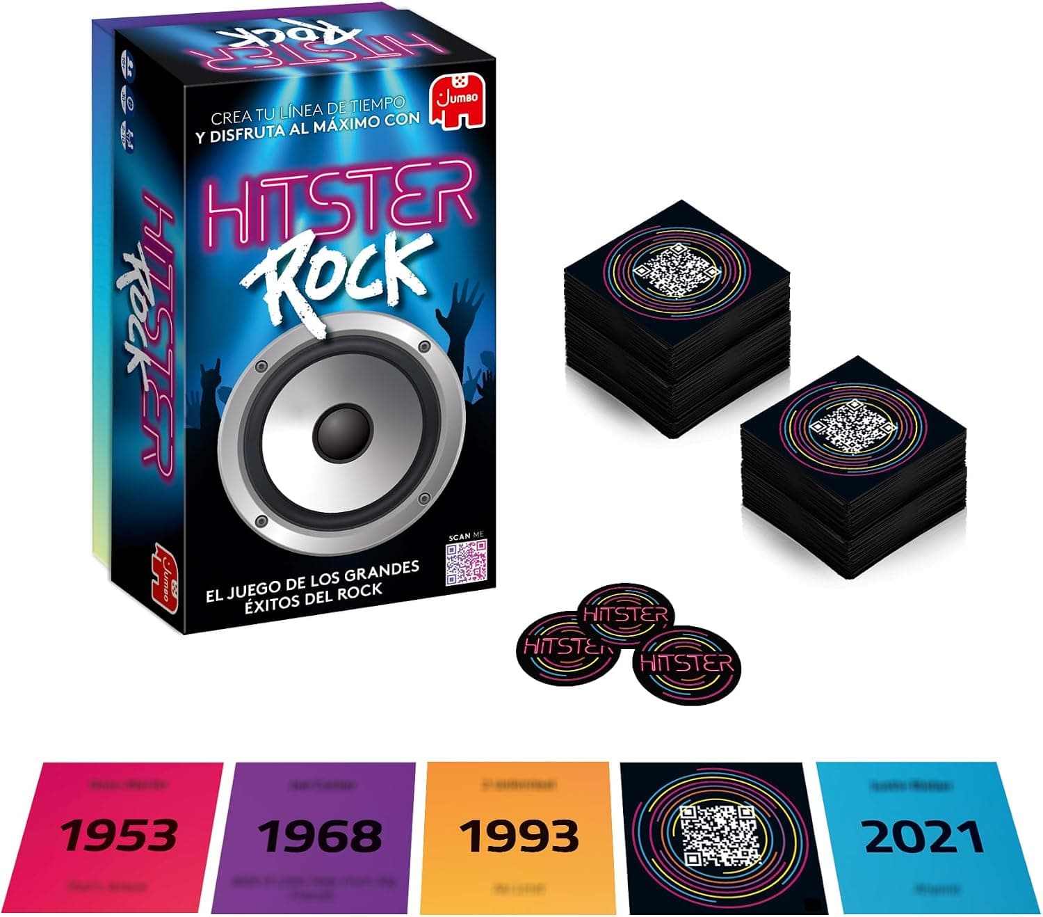 Caja del juego musical Hitster Rock