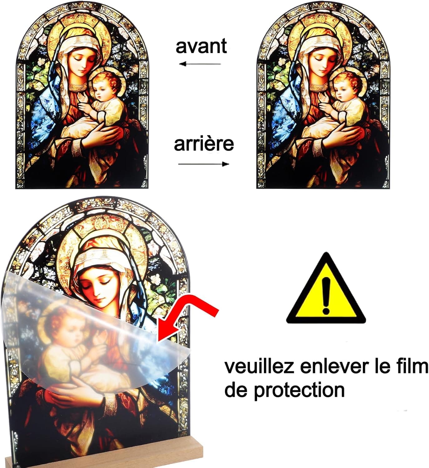 Icono de la Virgen María en acrílico para altar, foto 3