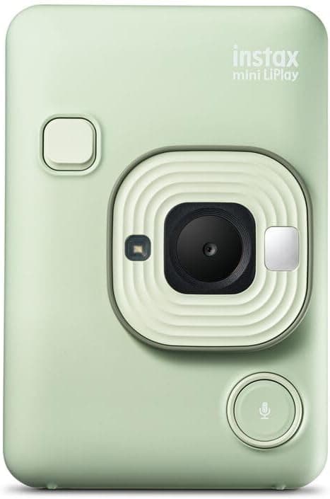 La cámara Instax Mini LiPlay con el micrófono para grabar audio junto a la foto