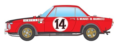 Piezas del kit Italeri Lancia Fulvia