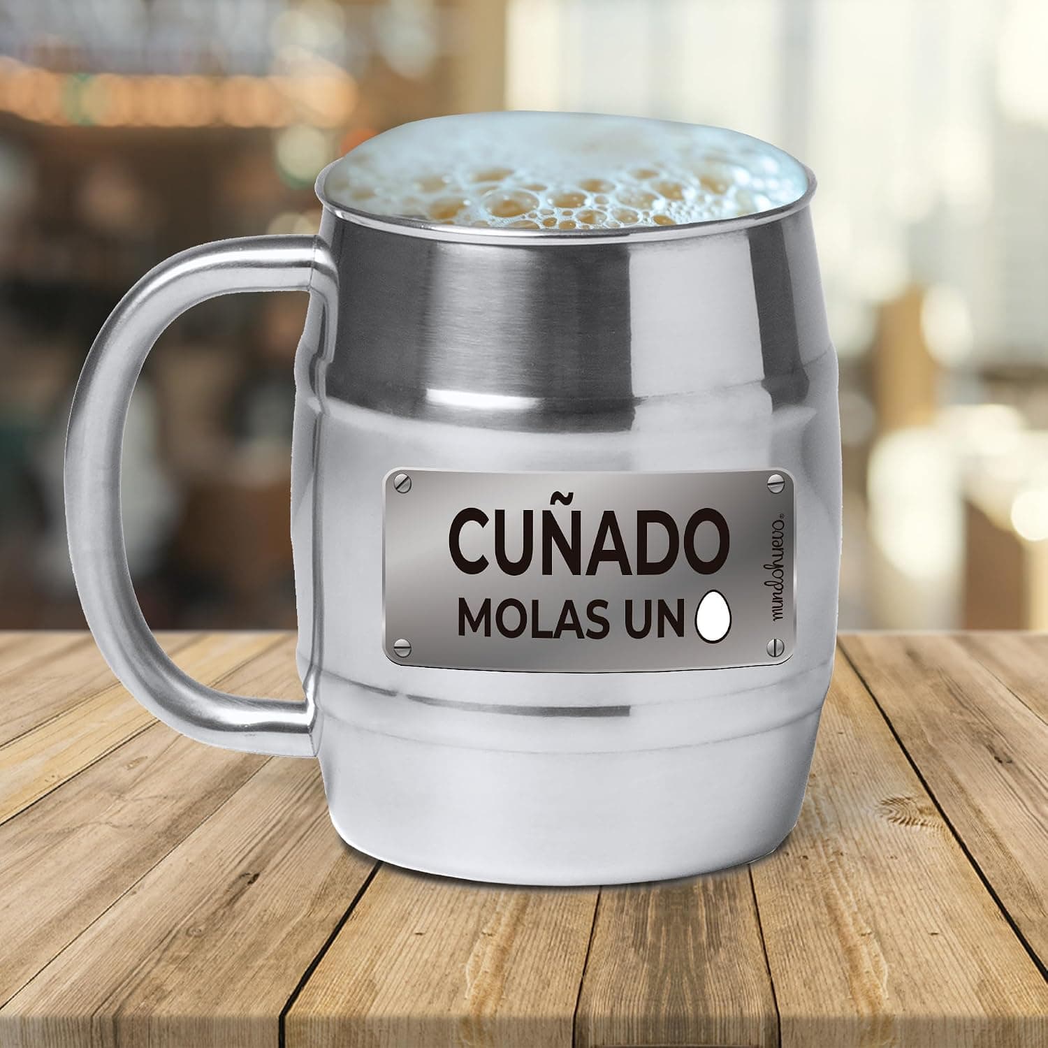 Jarra de cerveza personalizada de acero inoxidable, foto 2