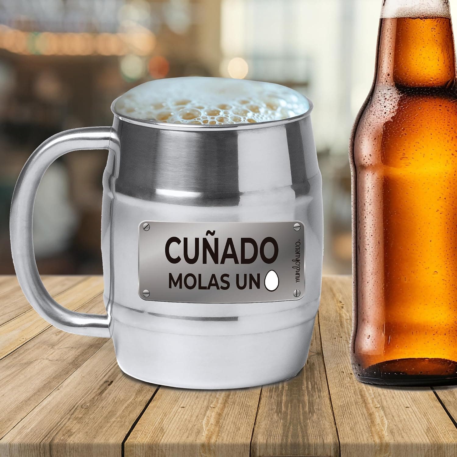 Jarra de cerveza personalizada de acero inoxidable, foto 3