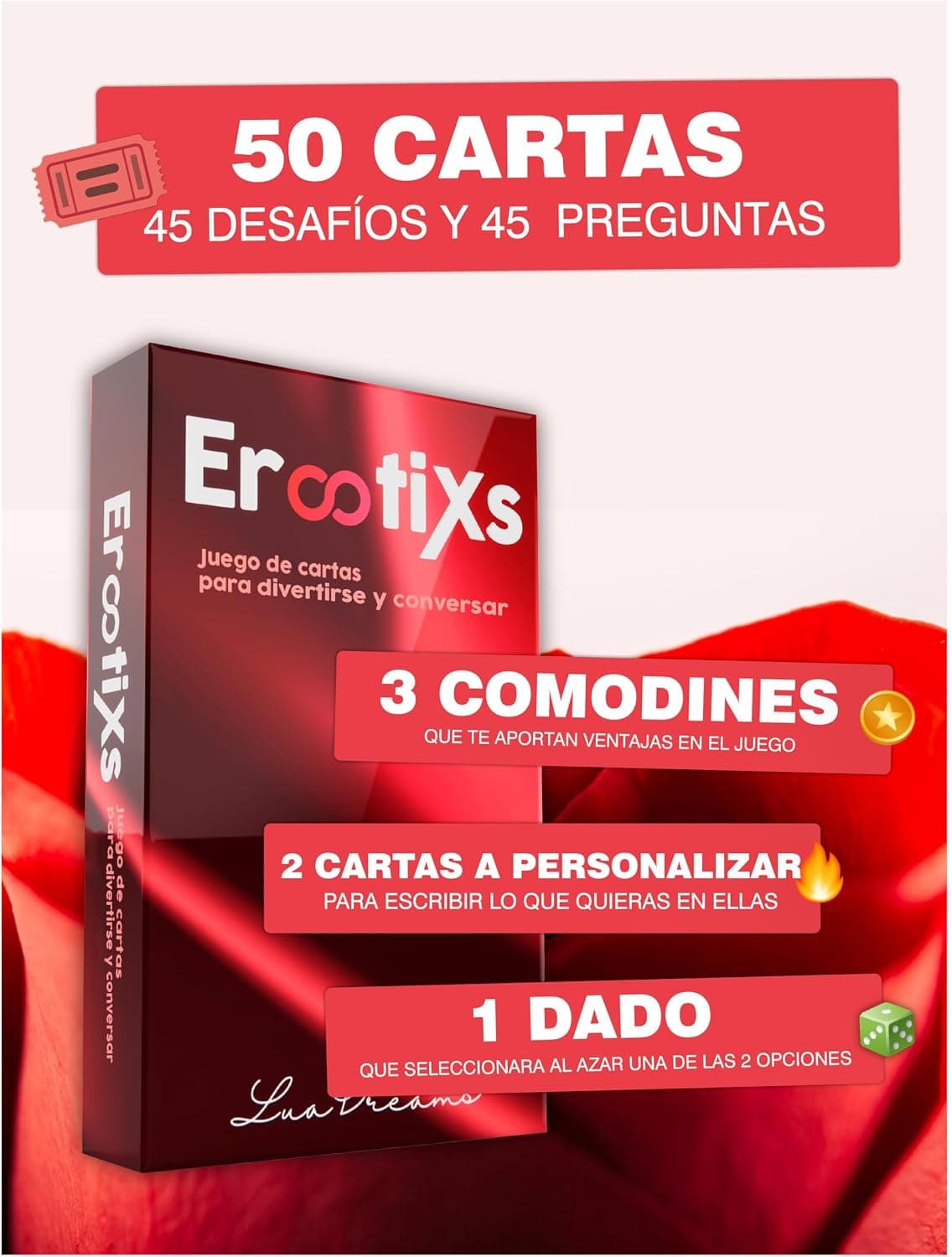 Varias cartas del juego con preguntas y retos