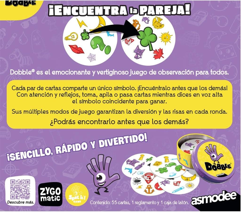 Cartas de Dobble con sus símbolos