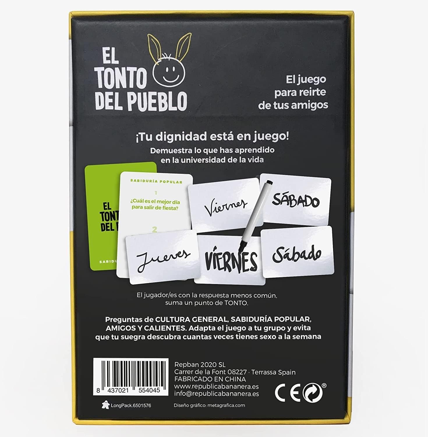 Pizarras y rotuladores incluidos en El Tonto del Pueblo