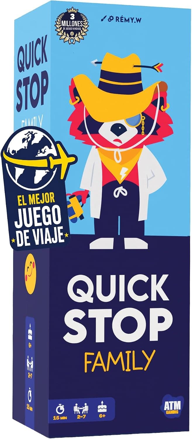 Caja del juego de mesa Quickstop Family de ATM Gaming