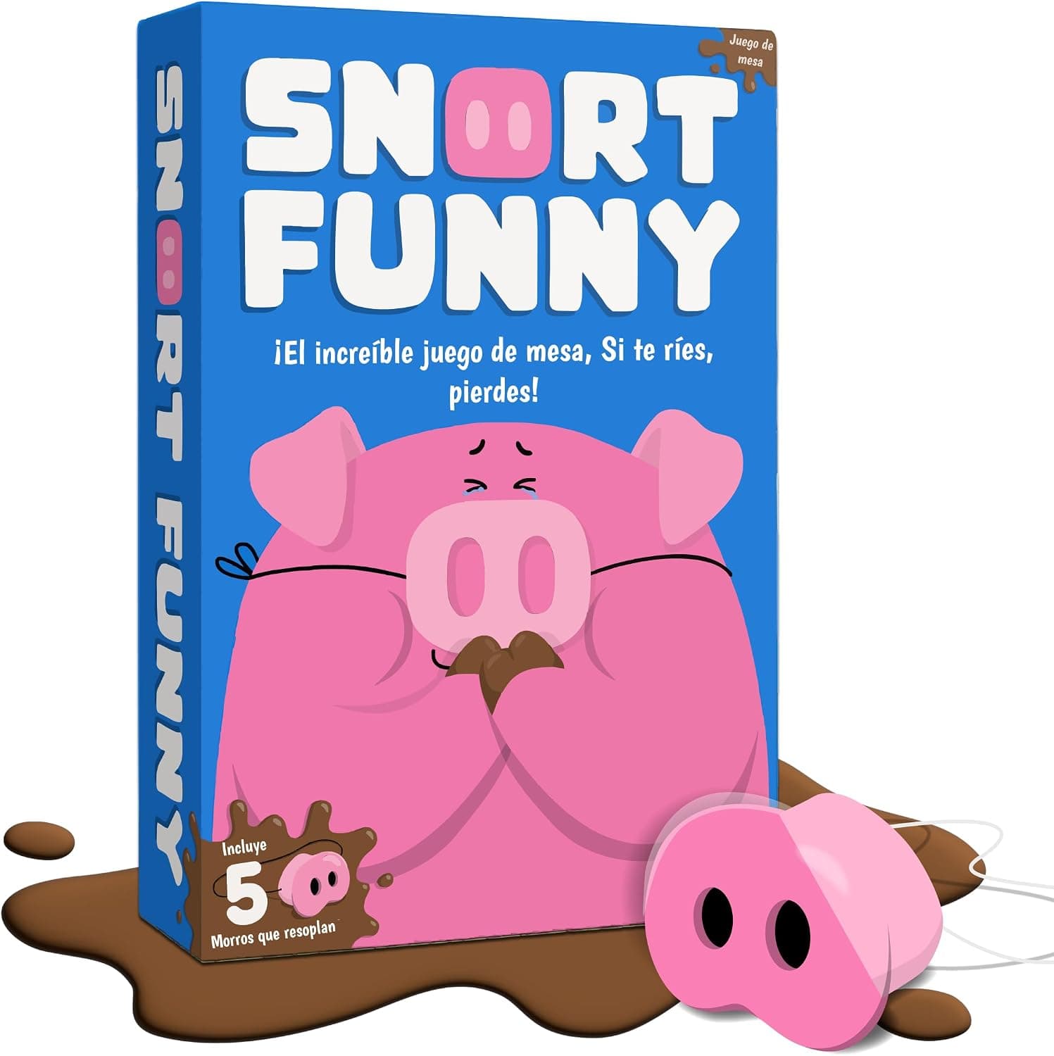 Caja del juego de mesa Snort Funny con hocicos de cerdo