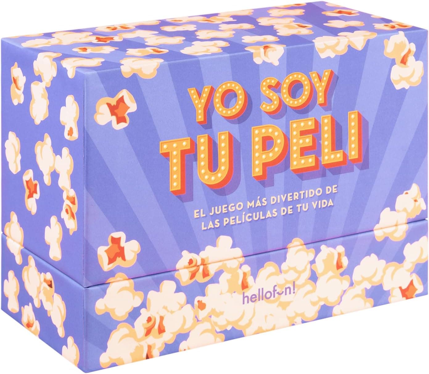 Caja del juego de mesa Yo soy tu peli, con cartas de películas para adivinar