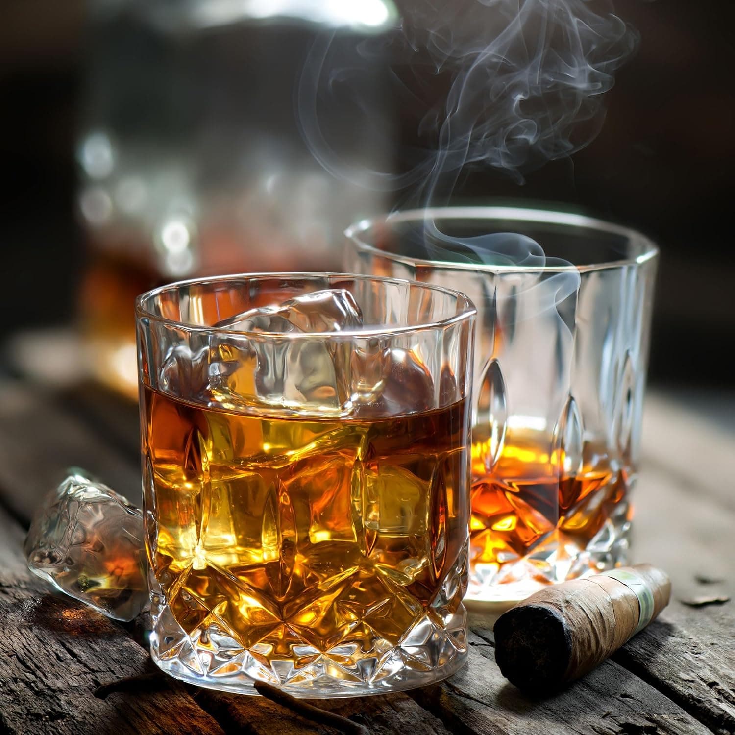 Juego de vasos de whisky con piedras y caja de madera, de HONGCI, foto 3