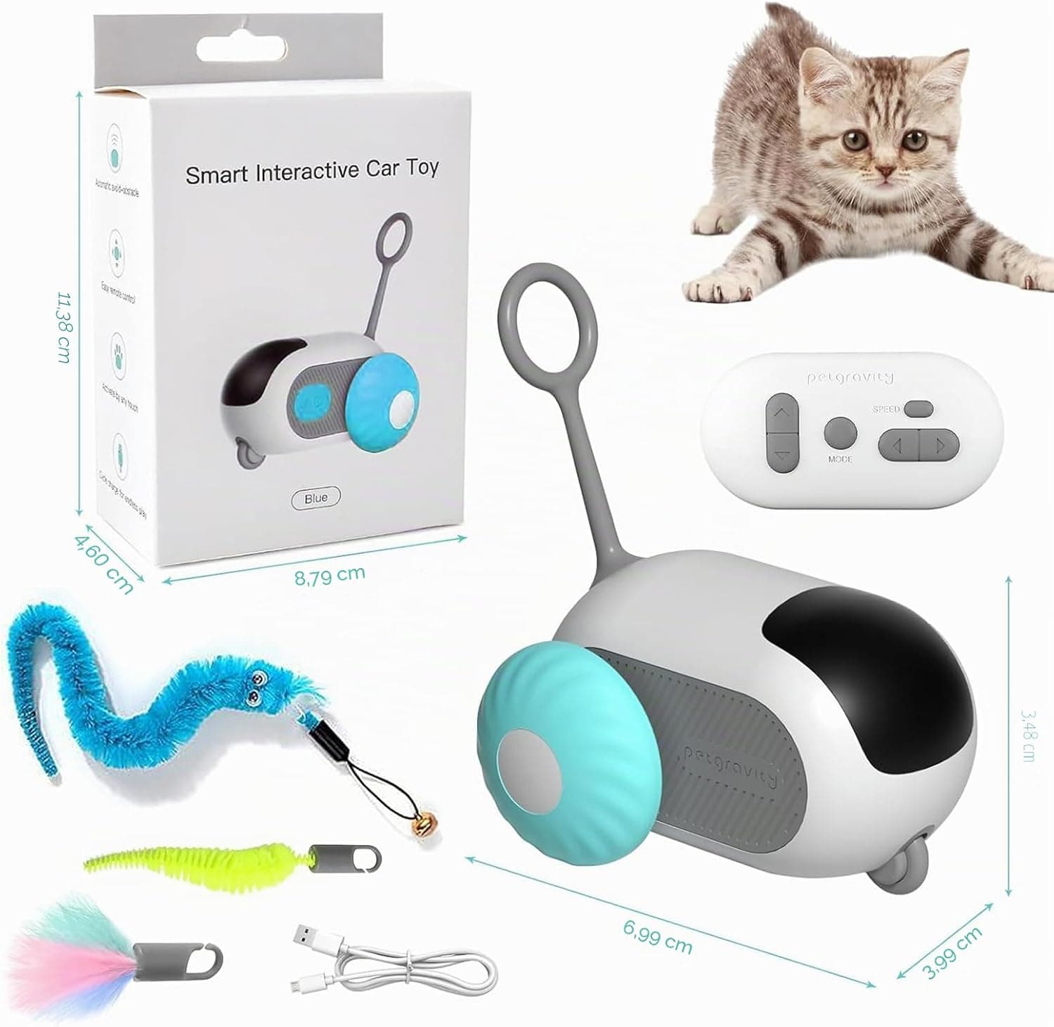 Juguete interactivo para gatos con control remoto, foto 2