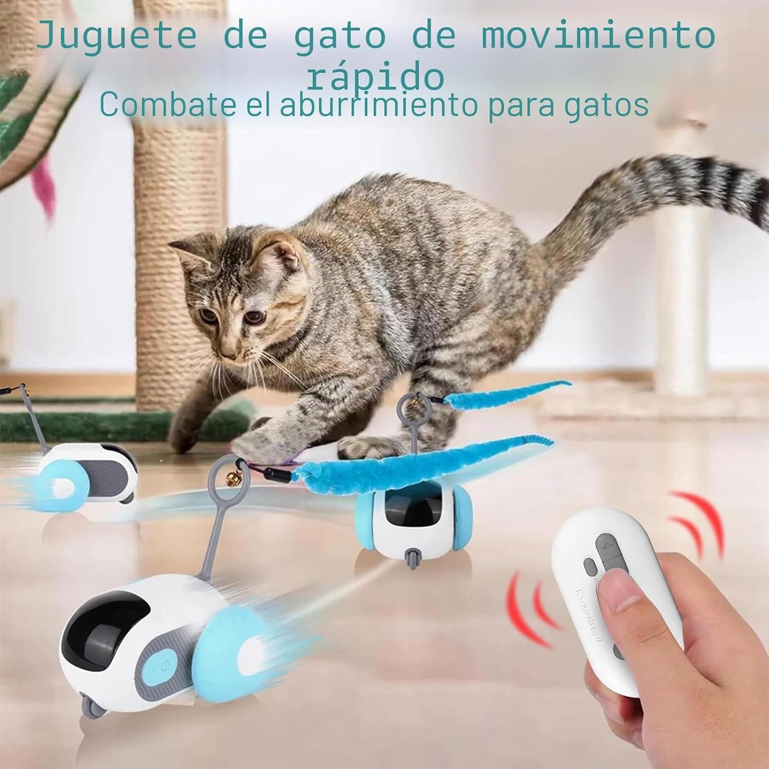 Juguete interactivo para gatos con control remoto, foto 3