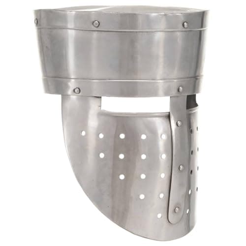 Réplica de casco medieval de caballero en acero