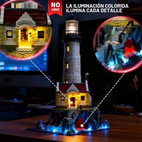 Kit de Luces LED para LEGO Faro Motorizado 21335, foto 3