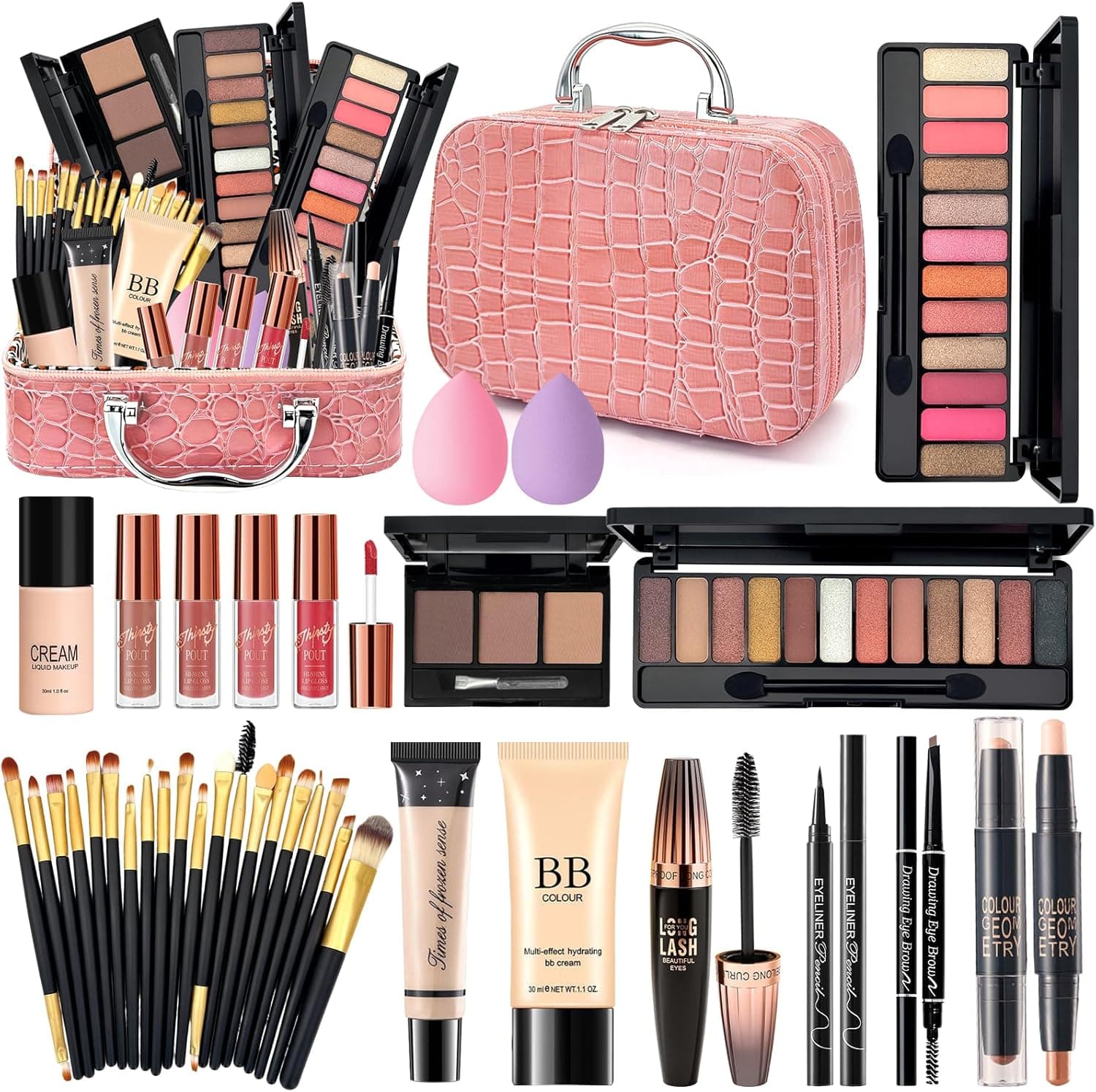 Kit de maquillaje profesional completo de Muiefe con bolsa de viaje