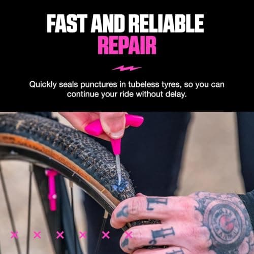 Tiras de reparación del kit Muc-Off en su bolsa