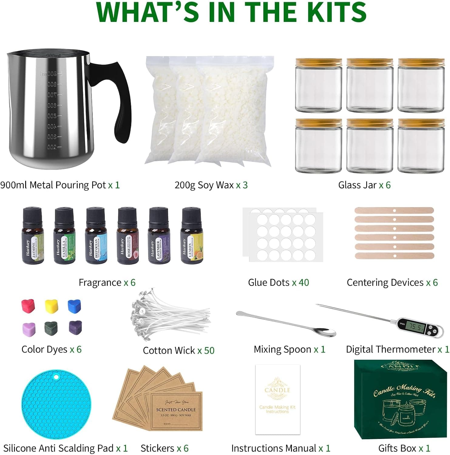Caja de regalo y termómetro digital incluidos en el kit
