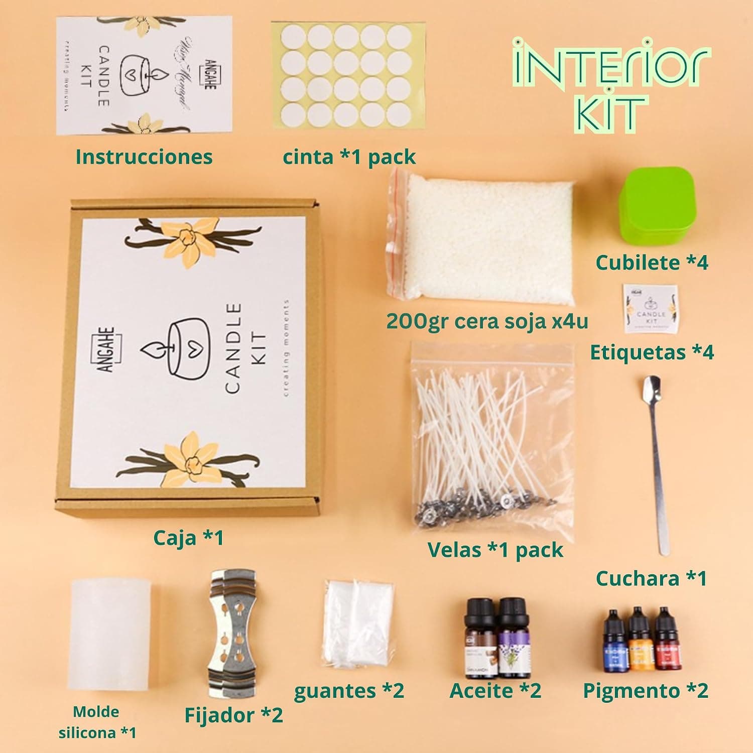 Caja de regalo del kit para hacer velas aromáticas