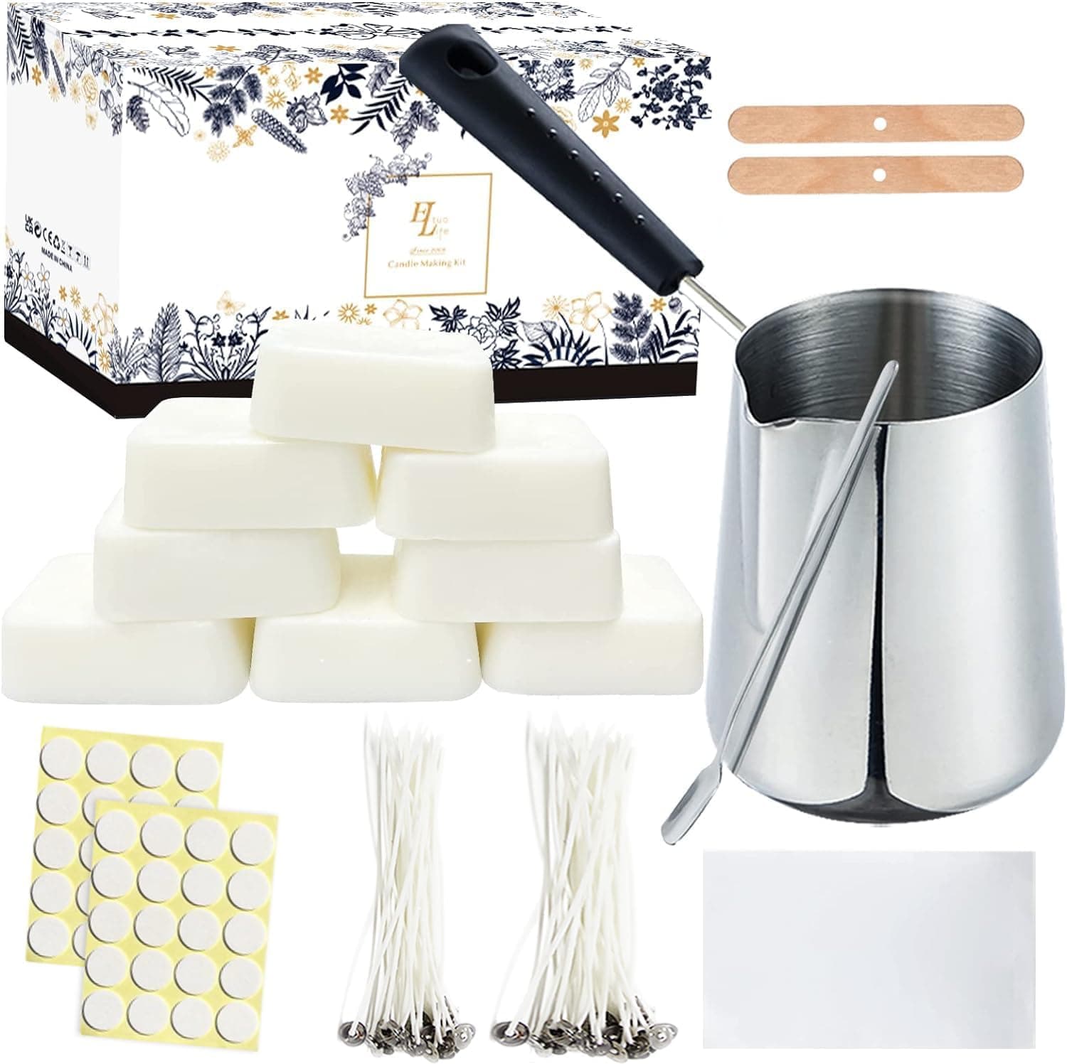 Kit ETUOLIFE con cera de soja y papel mágico para velas