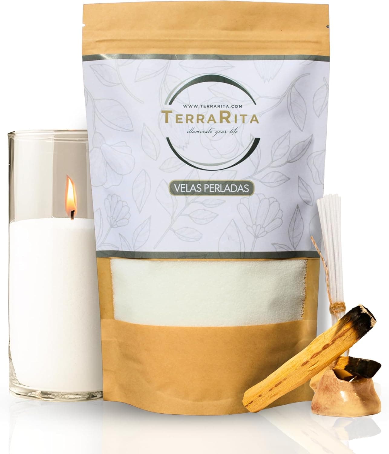 Cera de arena vegetal TerraRita para hacer velas sin fundir
