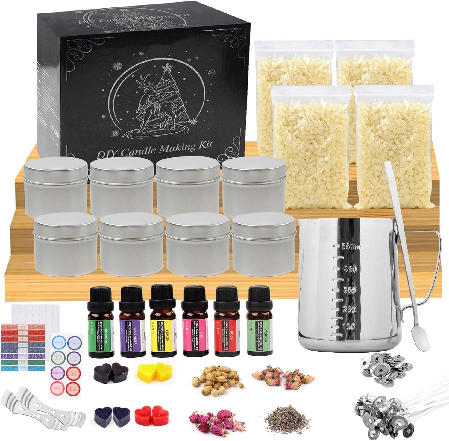 Kit TEPENAR con cera de abeja y bolsas de flores secas