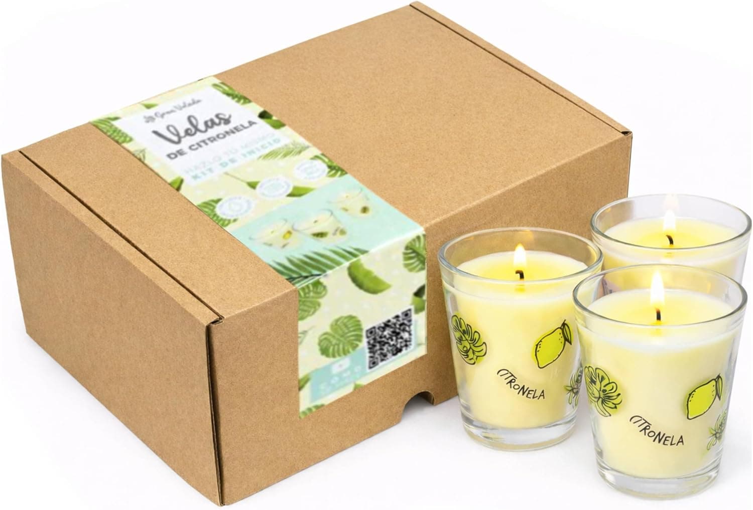Kit Gran Velada para hacer seis velas de citronela caseras