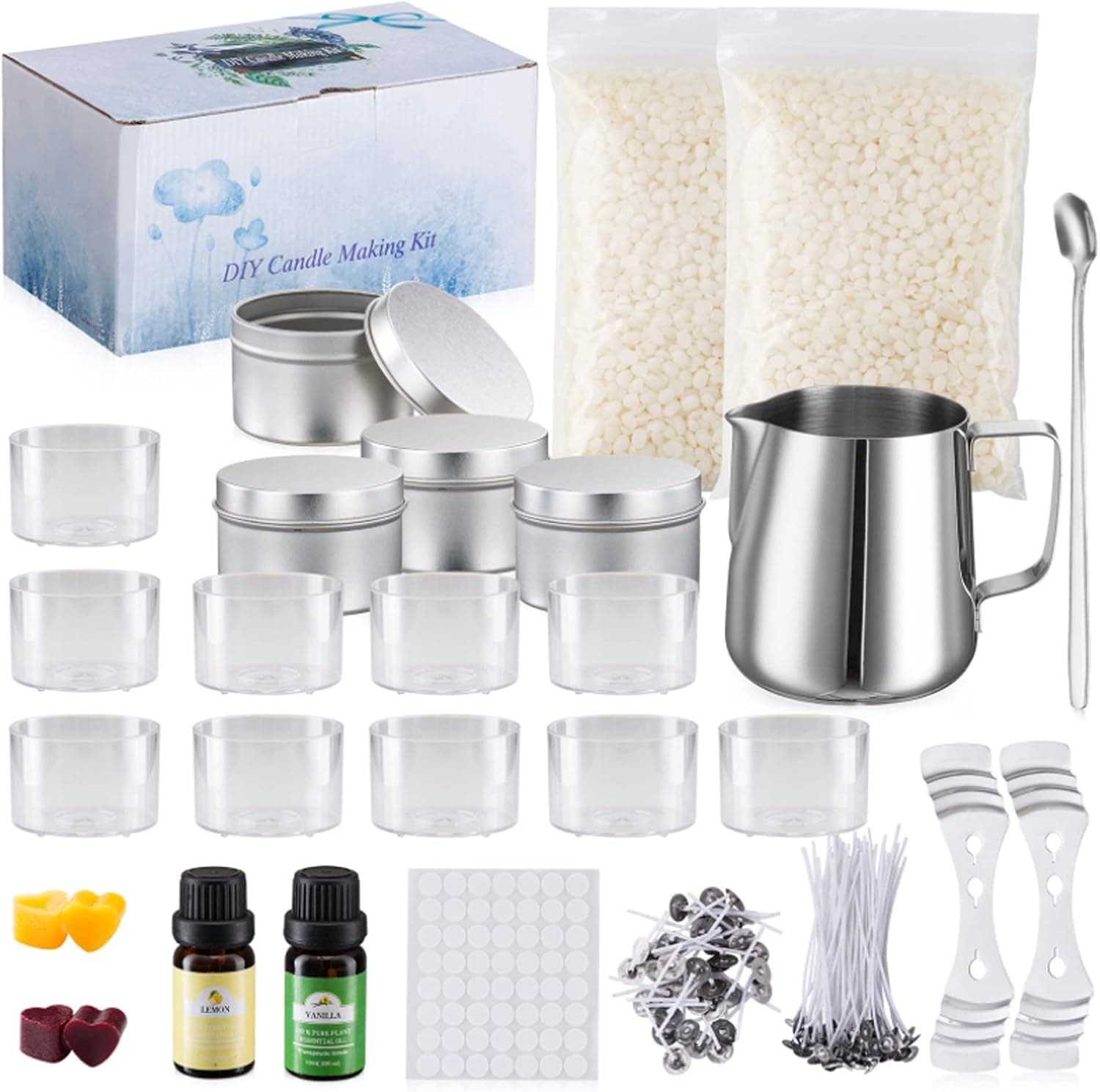 Kit JBEIY con jarra de fusión y cáscaras para velas de té