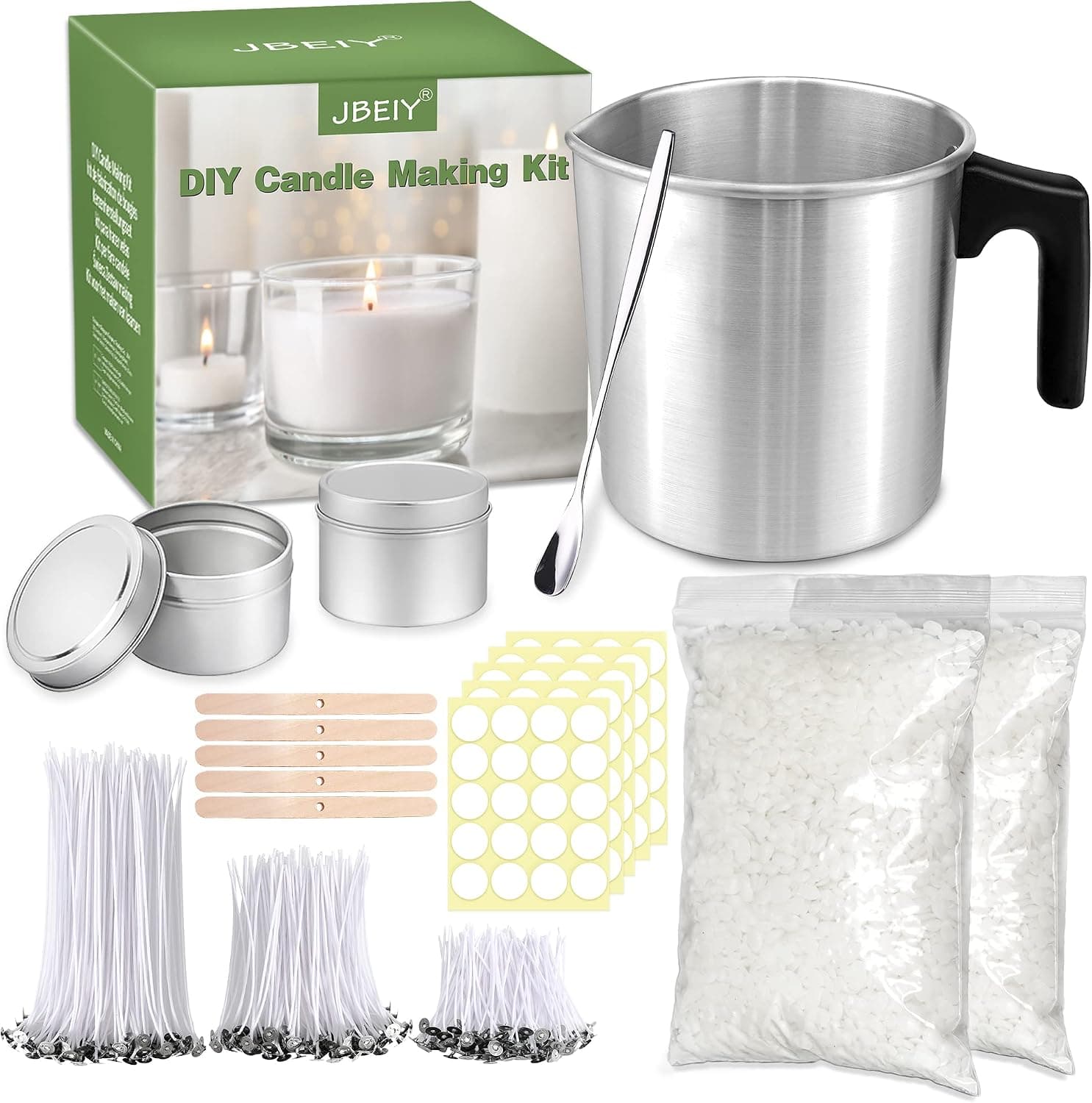 Kit JBEIY con crisol de 1200 ml y cera de soja