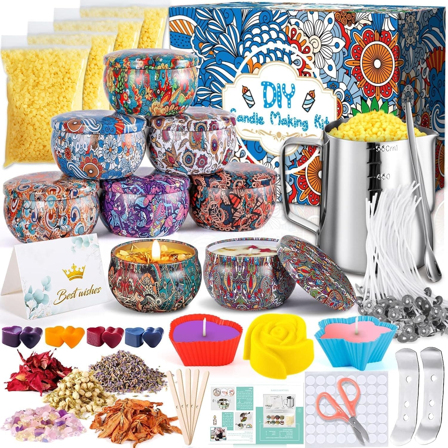 Kit NCKIHRKK con vasos de tótem y piedras preciosas de color