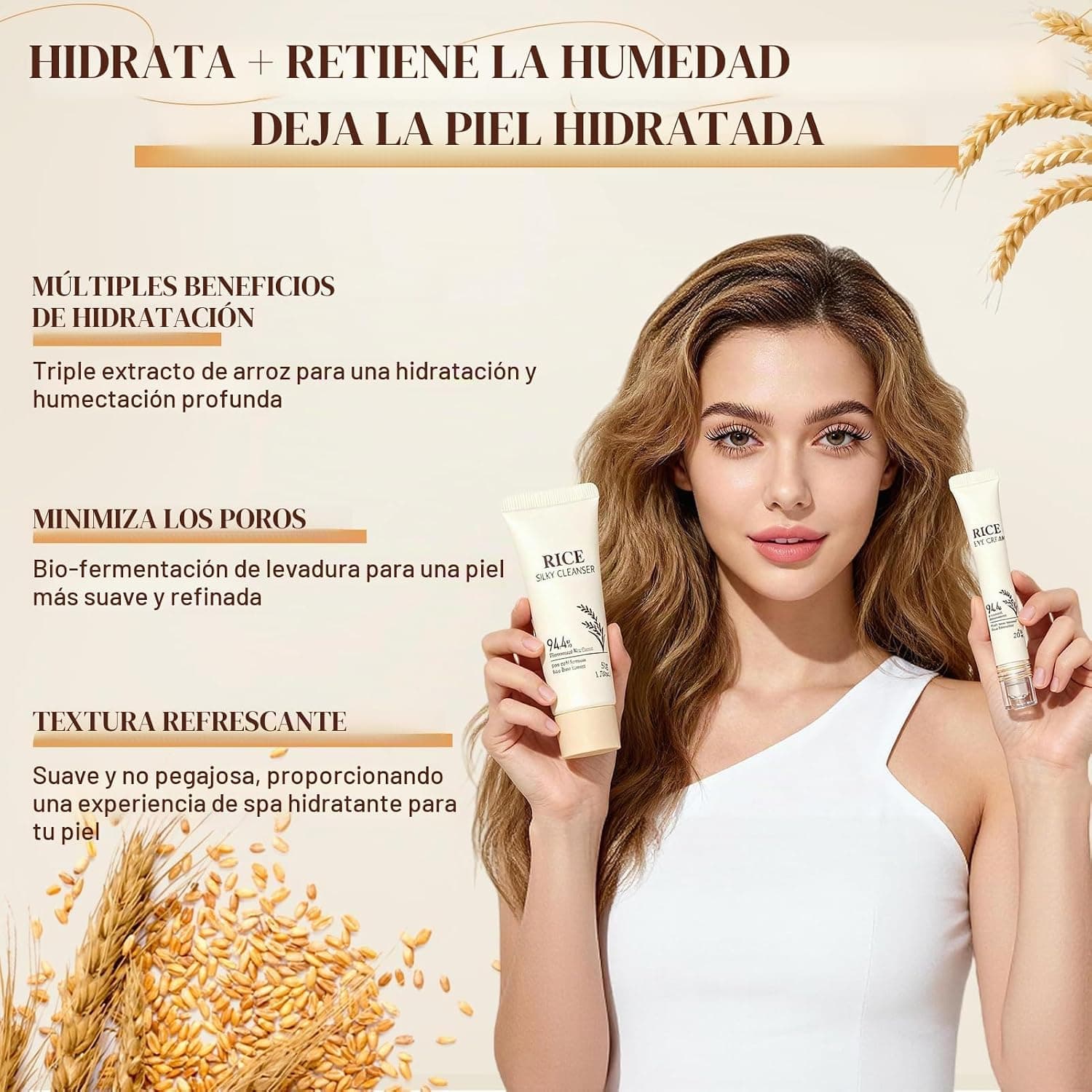 Kit skincare de arroz Miioto, 9 piezas, foto 2