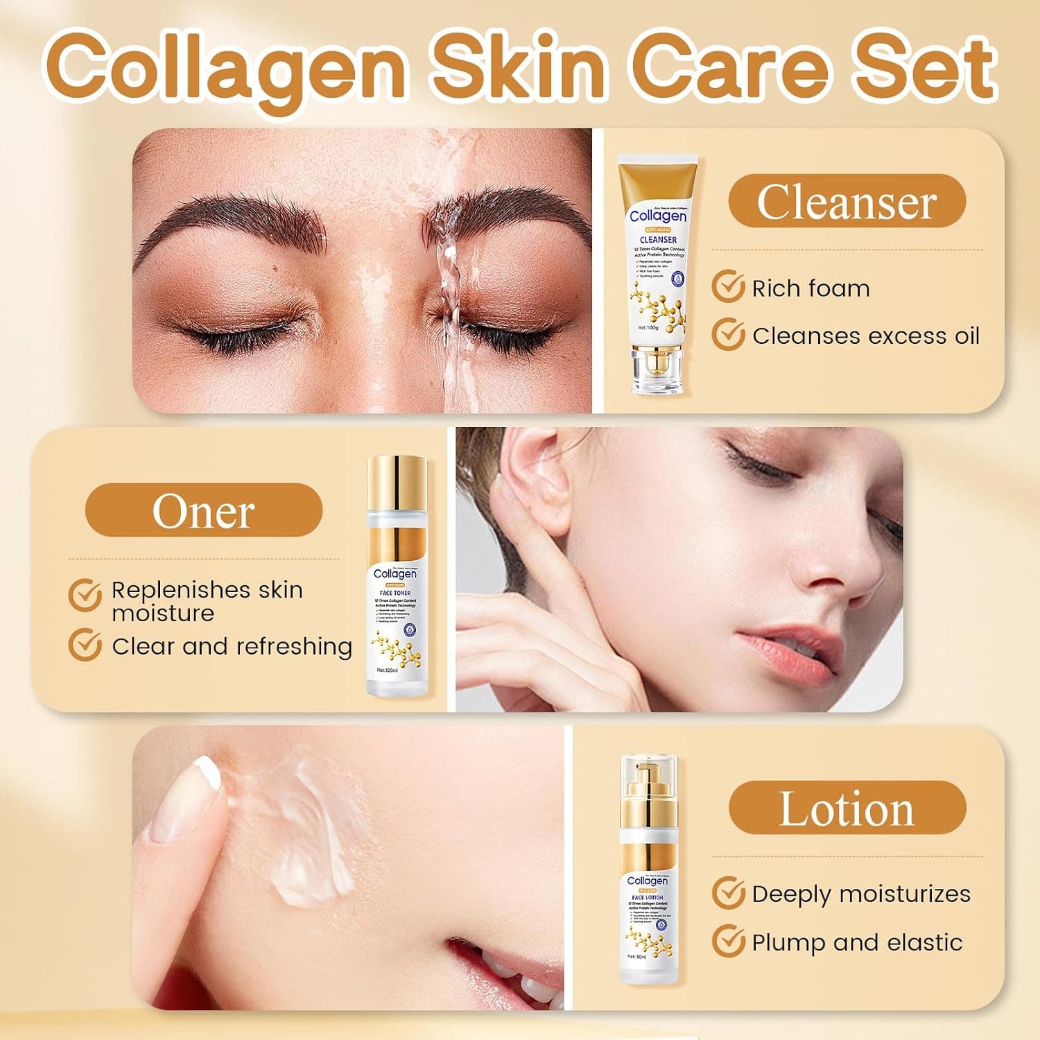 Kit skincare de colágeno Allony, 11 piezas, foto 2