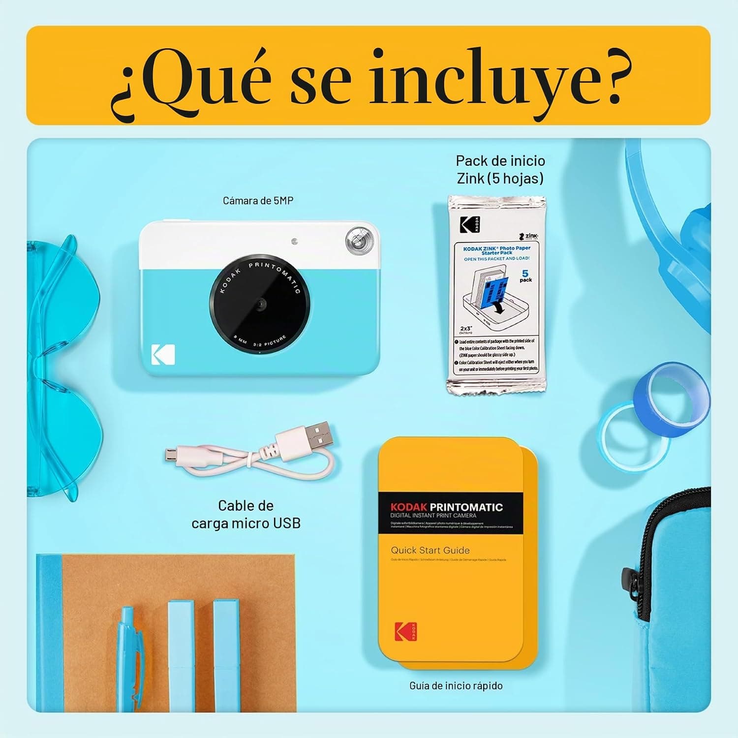 Detalle del papel fotográfico adhesivo Zink de 2x3 pulgadas